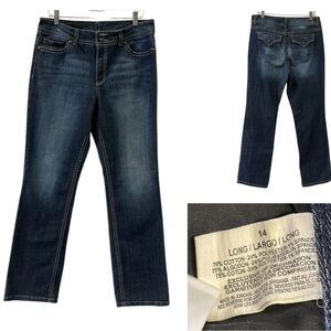 Code Blue High Rise Medium Wash Denim Bootcut Stretch Blue Jeans Womens 14 Long